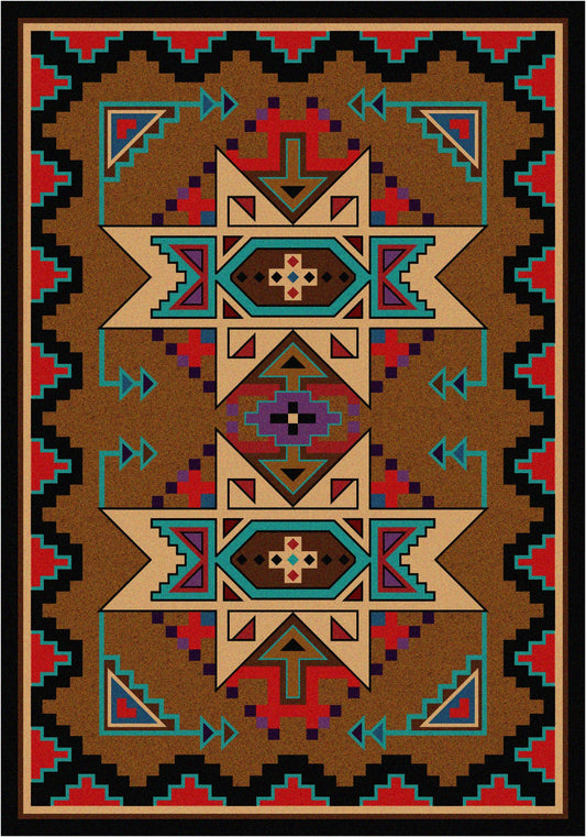 Deep Gorge Rug – Bright – cabin lodge area rug