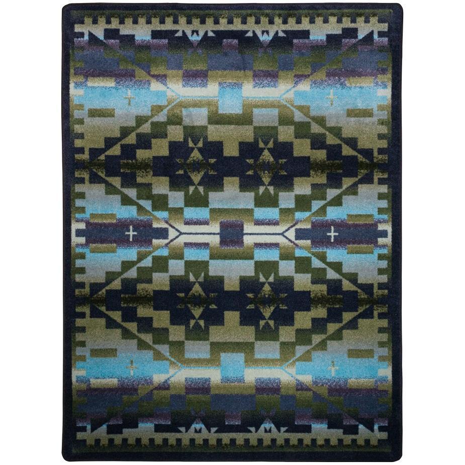 Desert Morning Rug – Blue Shades – room setting