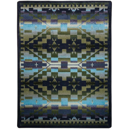 Desert Morning Rug – Blue Shades – room setting