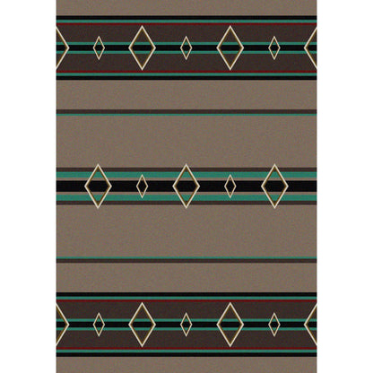 Desert Times Rug – Turquoise – cabin lodge area rug