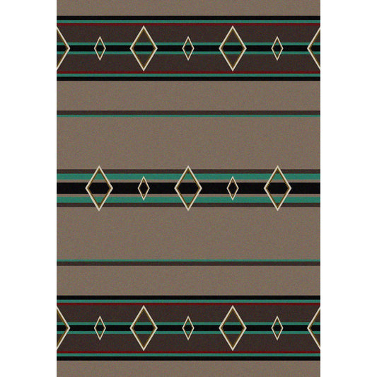 Desert Times Rug – Turquoise – cabin lodge area rug