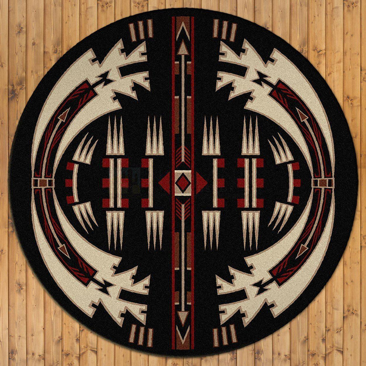 Desert Vandals Rug – Black – room setting