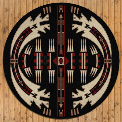 Desert Vandals Rug – Black – room setting