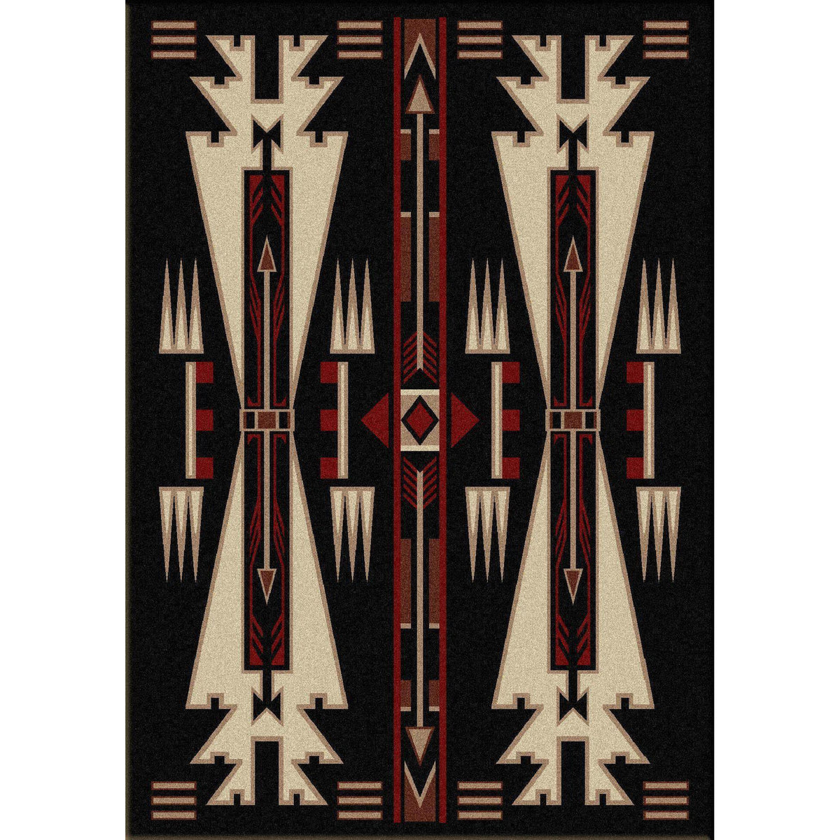 Desert Vandals Rug – Black – cabin lodge area rug