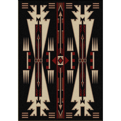 Desert Vandals Rug – Black – cabin lodge area rug