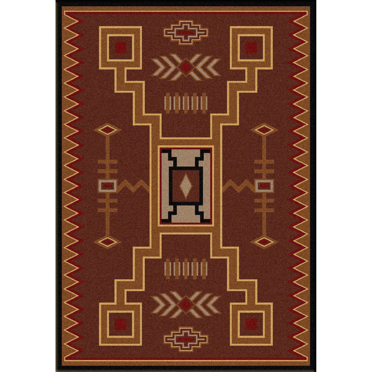 Desertstorm Rug – Brown – cabin lodge area rug