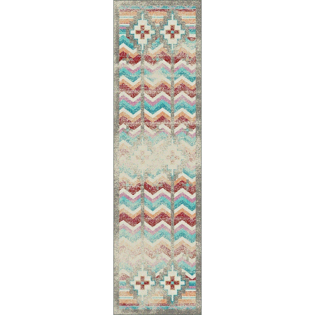 Desierto Rug – Distressed Bright – detail view