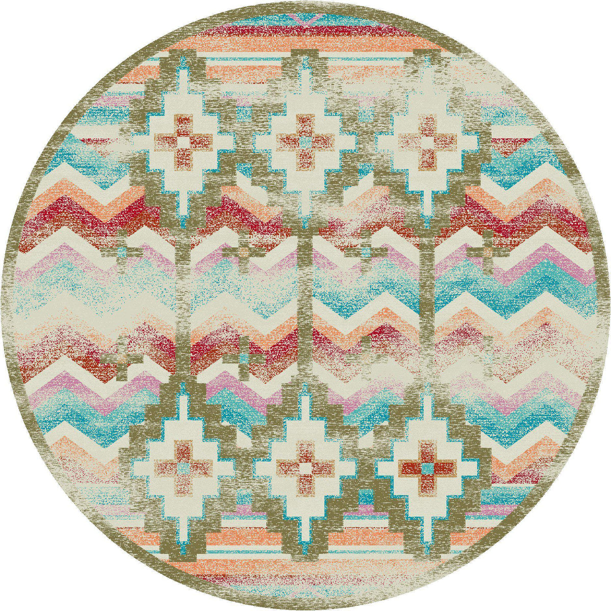 Desierto Rug – Distressed Bright – room setting