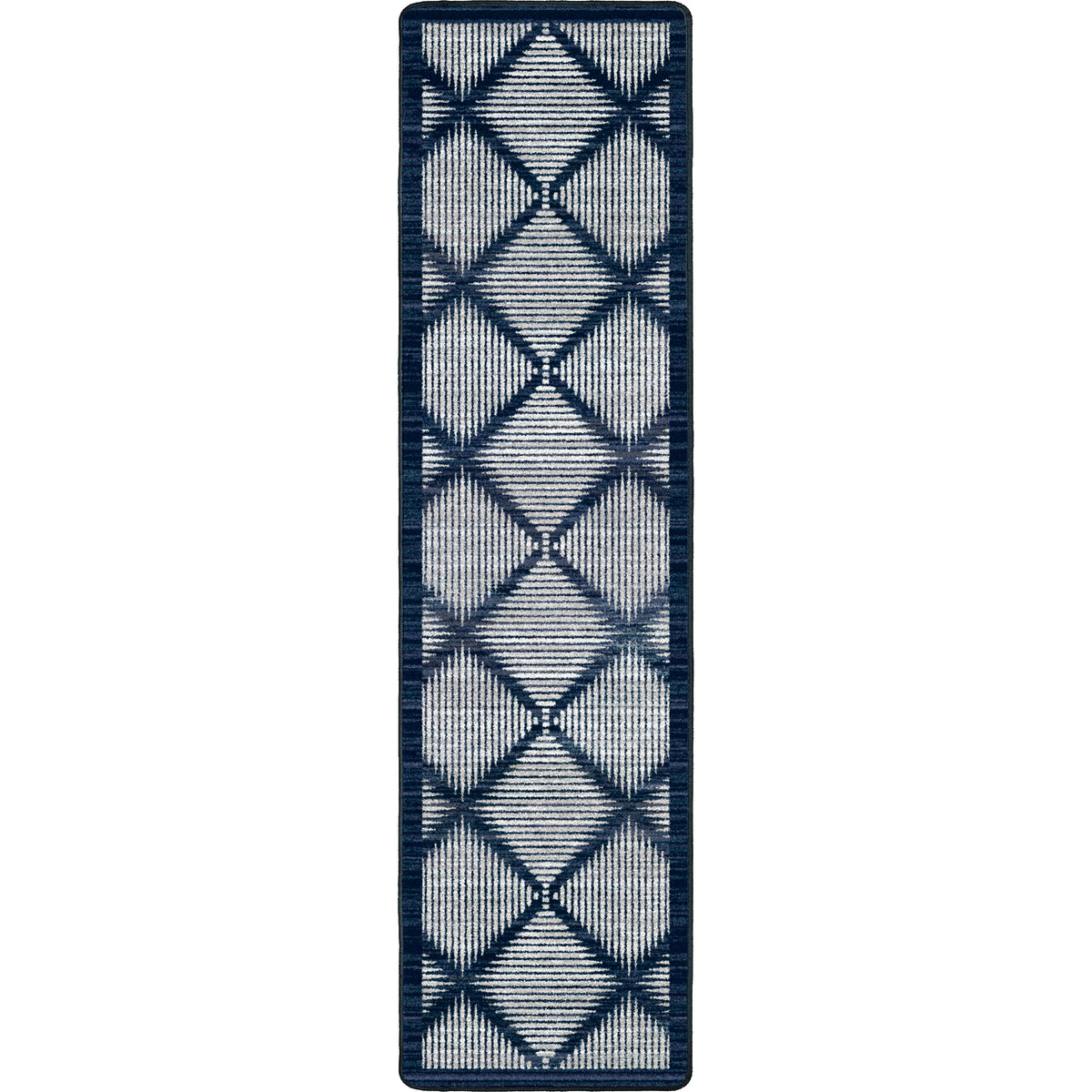 Diamond Weave Rug – Denim – close up