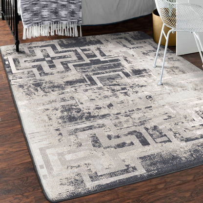 Distressed Bounty Rug – Asphalt – detail view