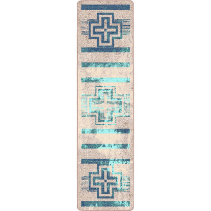 Distressed Bounty Rug – Glacier – detail view