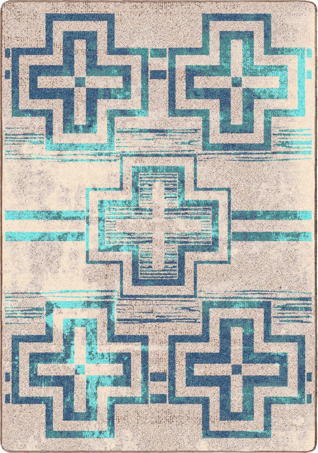 Distressed Bounty Rug – Glacier – close up