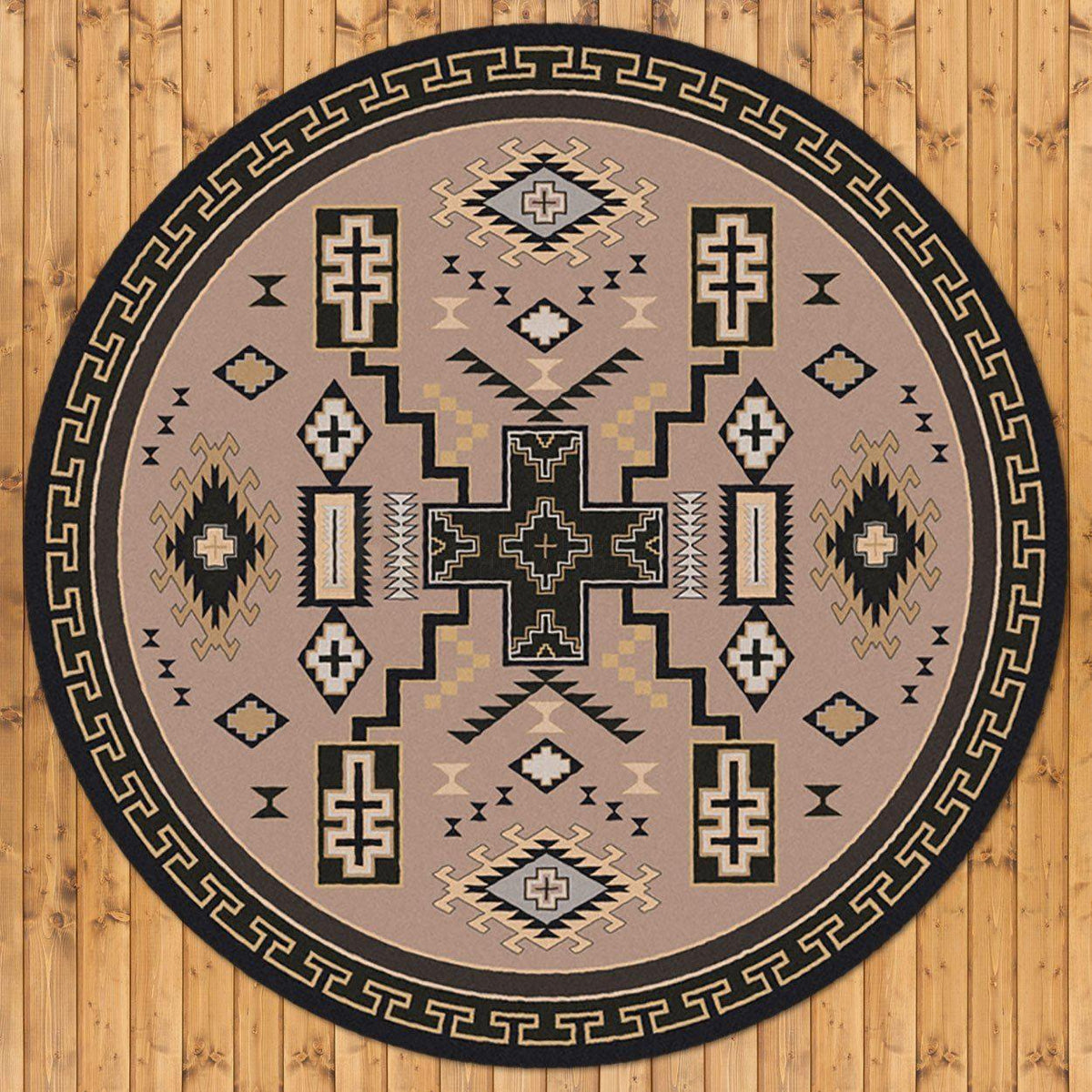Double Cross Rug – Sandman – room setting