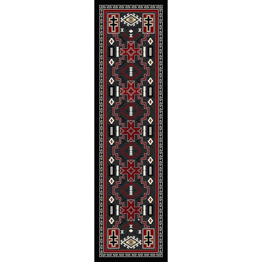 Double Crucifix Rug – Gray – detail view