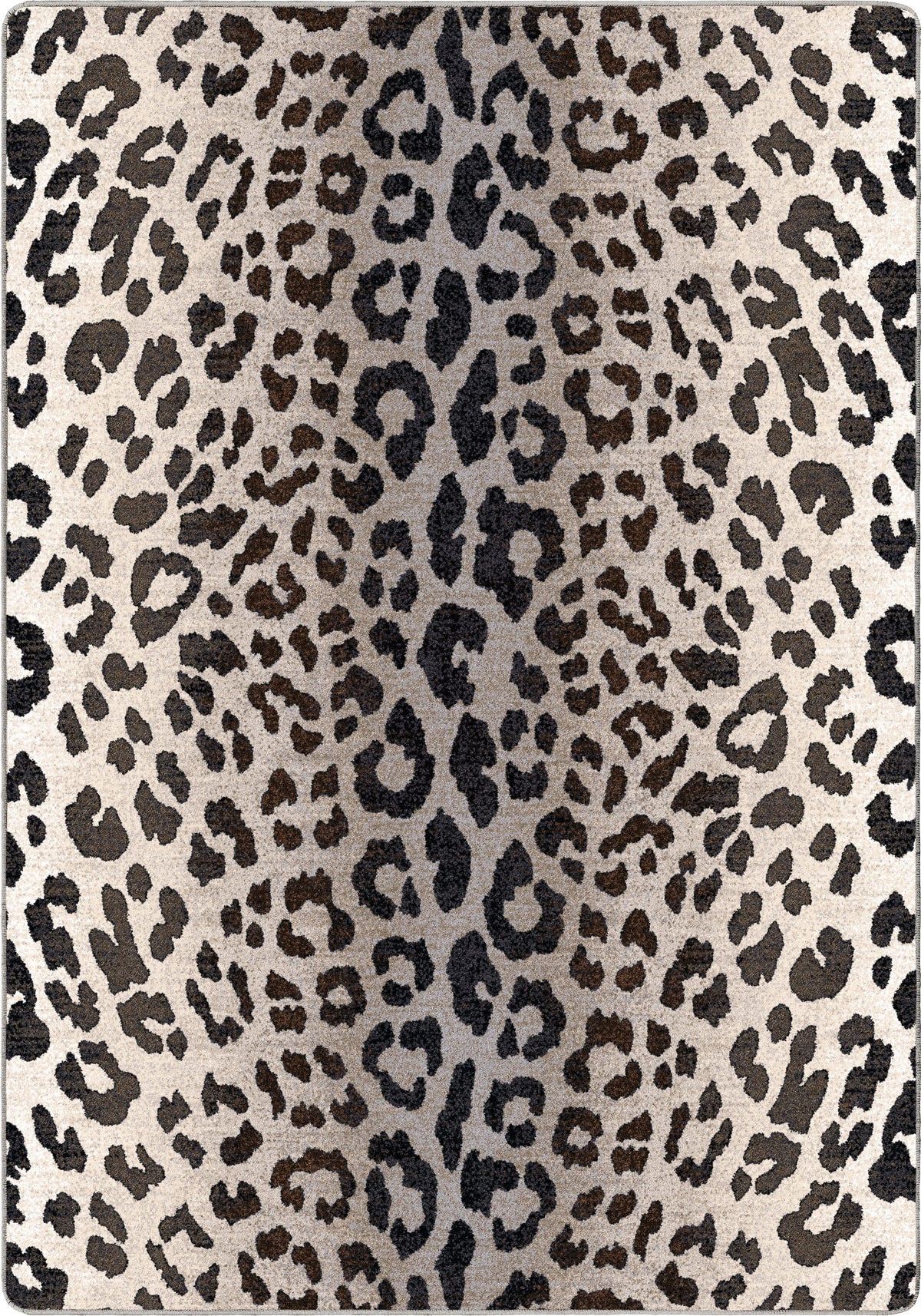 Emery Snow Leopard Rug – Silver – cabin lodge area rug