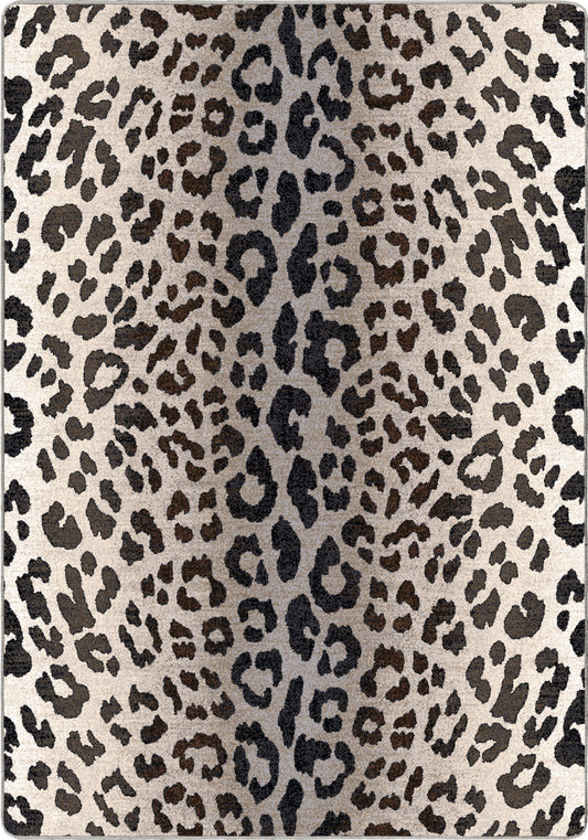 Emery Snow Leopard Rug – Silver – cabin lodge area rug