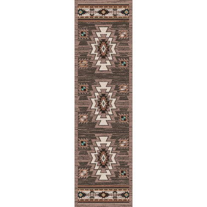 End Of The Barrel Rug – Worn Saddle – detail view