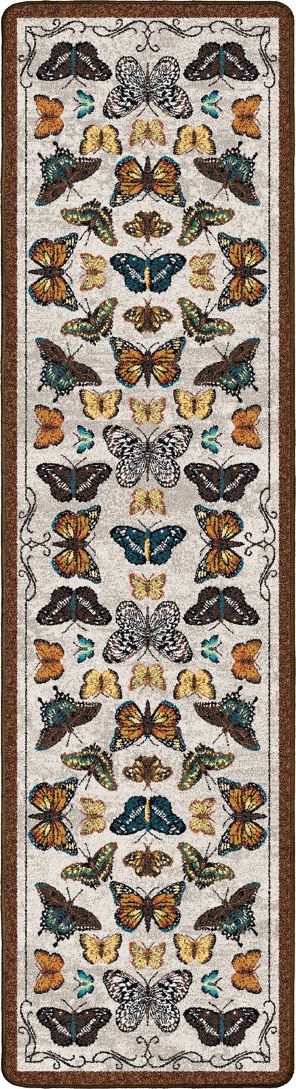 English Collector Cabinet Rug – Butterfly Multi – room setting