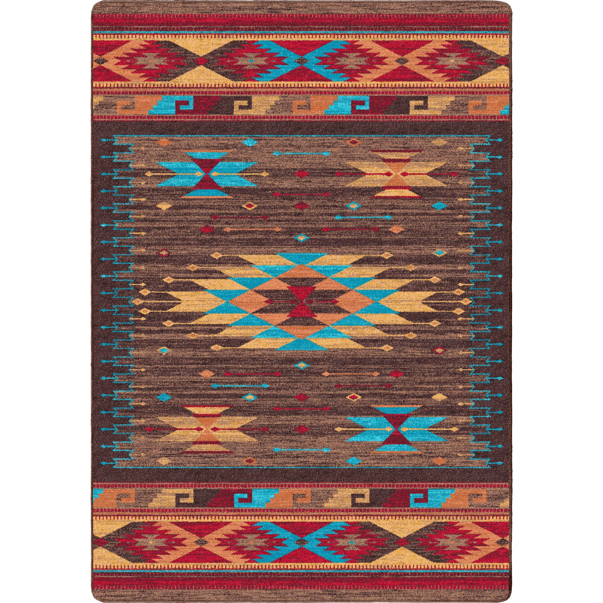Espuela Rug – Turquoise – cabin lodge area rug