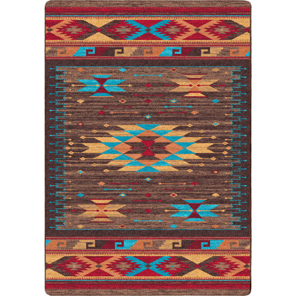 Espuela Rug – Turquoise – cabin lodge area rug