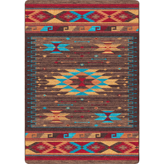 Espuela Rug – Turquoise – cabin lodge area rug