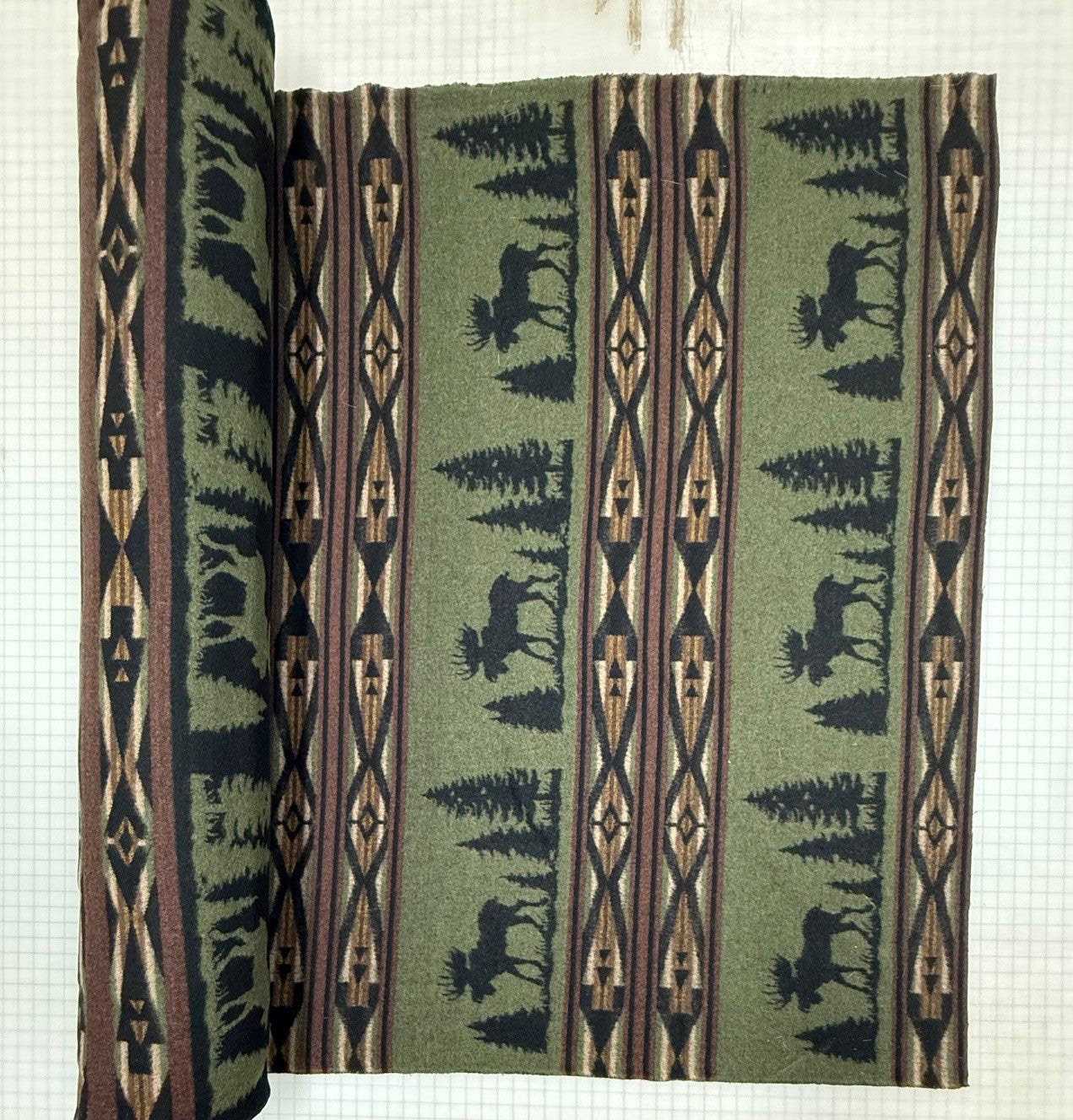 Moose 1 Border - Wooded River Fabric by the Yard - Grade 30;Moose 1 Border - Wooded River Fabric by the Yard - Grade 30 - View 2