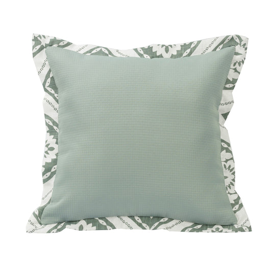 Belmont Textured Fabric Graphic Printed Flanged Pillow