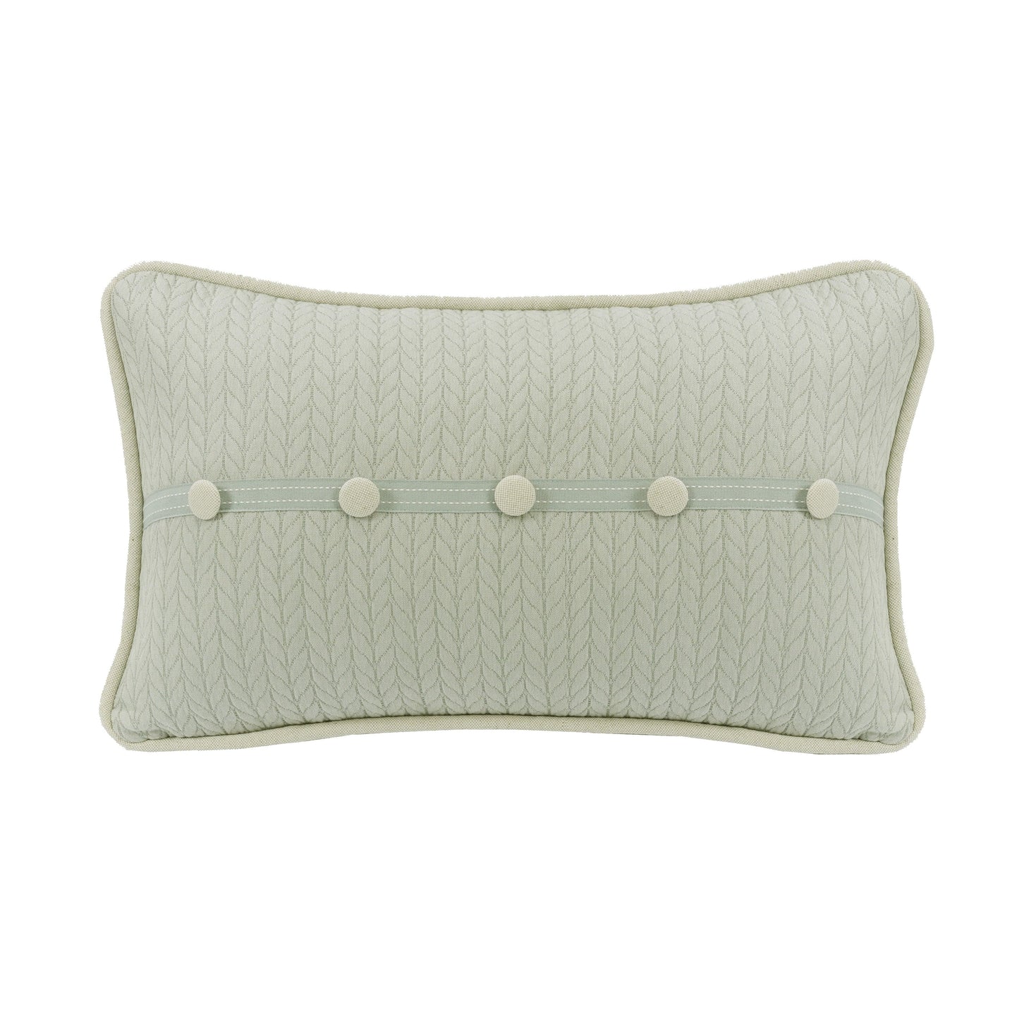 Belmont Decorative Trim Accent Buttoned Pillow