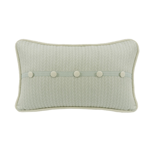 Belmont Decorative Trim Accent Buttoned Pillow
