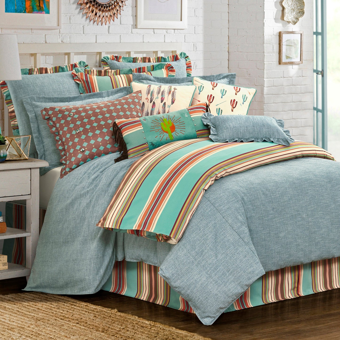 Chambray Comforter Set, 3 Pc