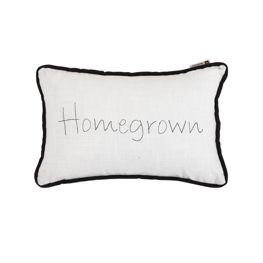 Homegrown" Embroidery Lumbar Pillow