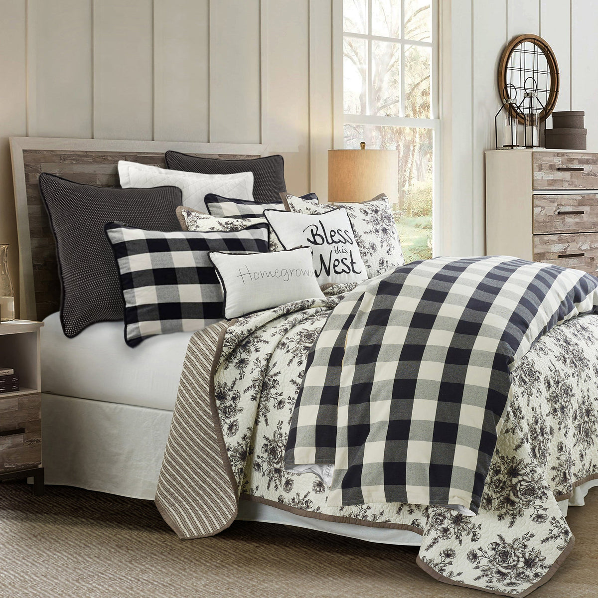 Camille Buffalo Check Comforter Set, 2 Pc