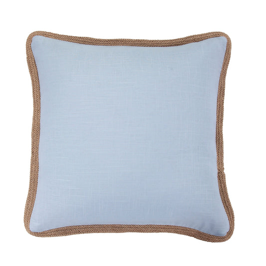 Luna Washed Linen Jute Trimmed Euro Sham