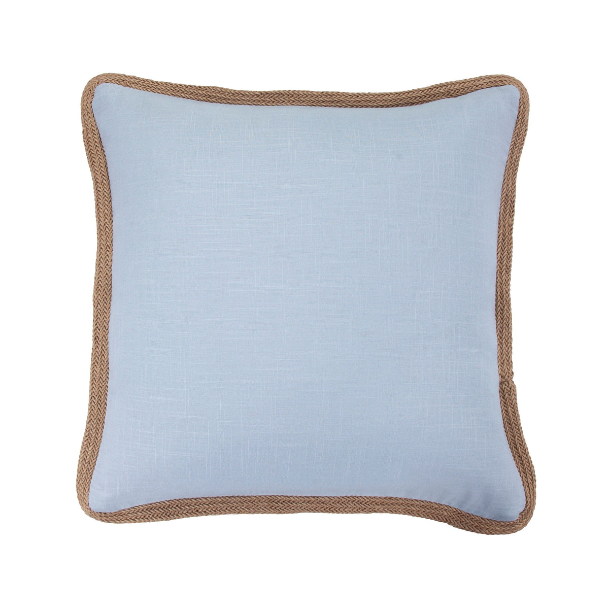 Luna Washed Linen Jute Trimmed Pillow