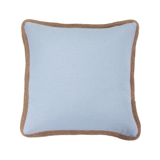 Luna Washed Linen Jute Trimmed Pillow