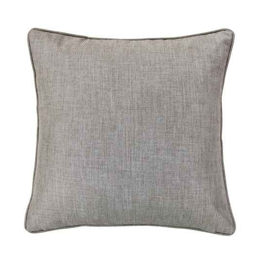 Solid Taupe Faux Linen Euro Sham