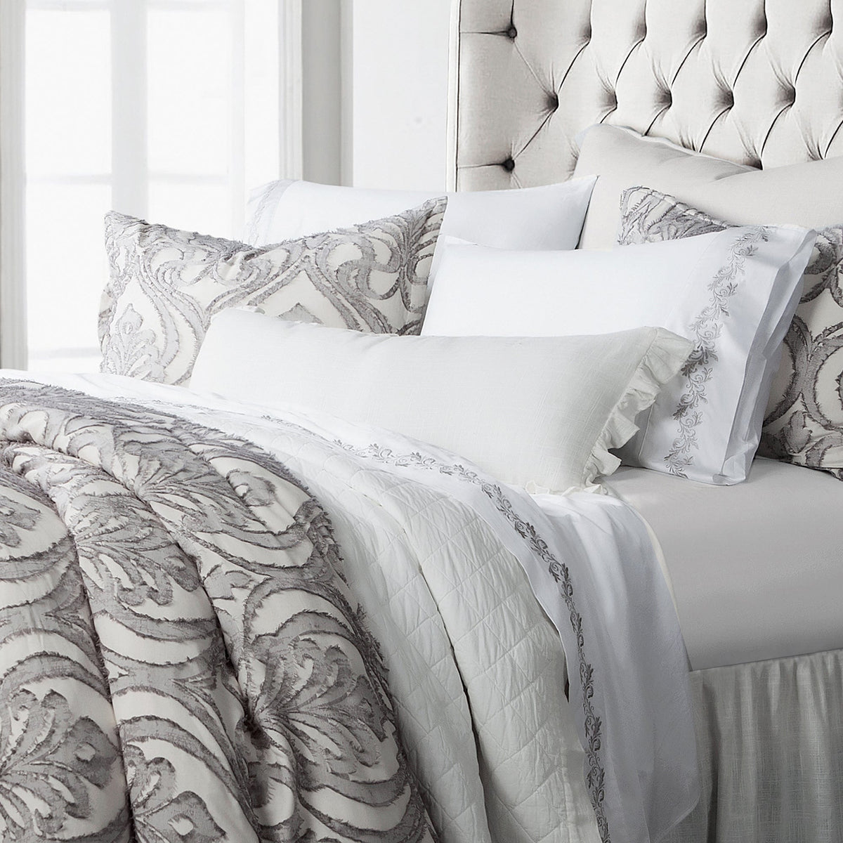 Nicole Damask Comforter Set, 3 Pc