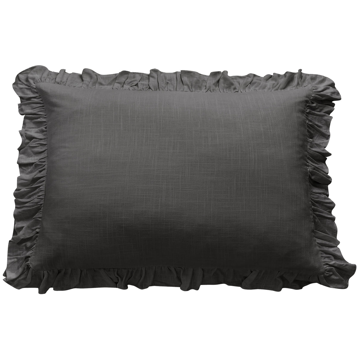 Lily Washed Linen Ruffled Dutch Euro Pillow