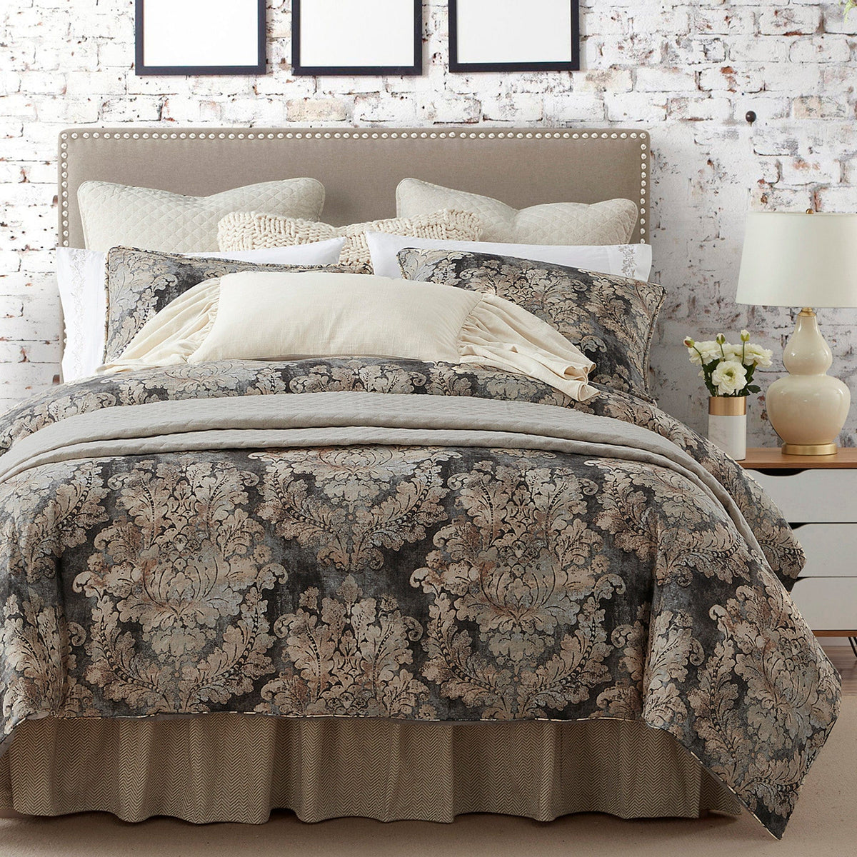 Victoria Washed Linen Comforter Set, 3 Pc