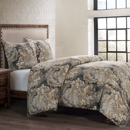 Victoria Washed Linen Duvet Cover Set, 3 Pc