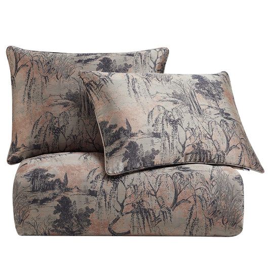 Pastoral Jacquard Duvet Cover Set, 3 Pc