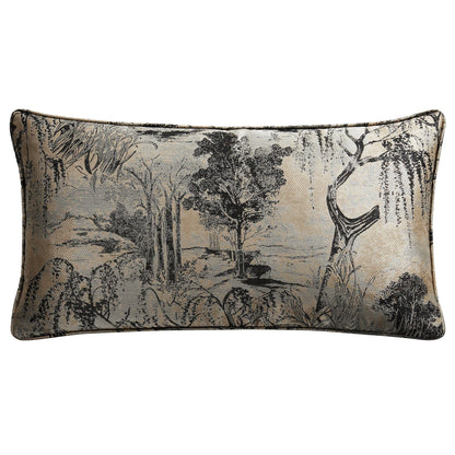 Pastoral Jacquard Lumbar Decorative Pillow
