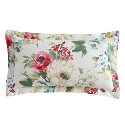 Peony Washed Linen Kidney Pillow