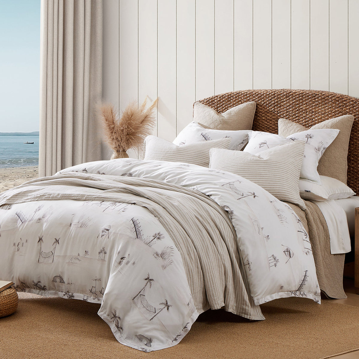 Seaside Eucalyptus Comforter Set, 3 Pc
