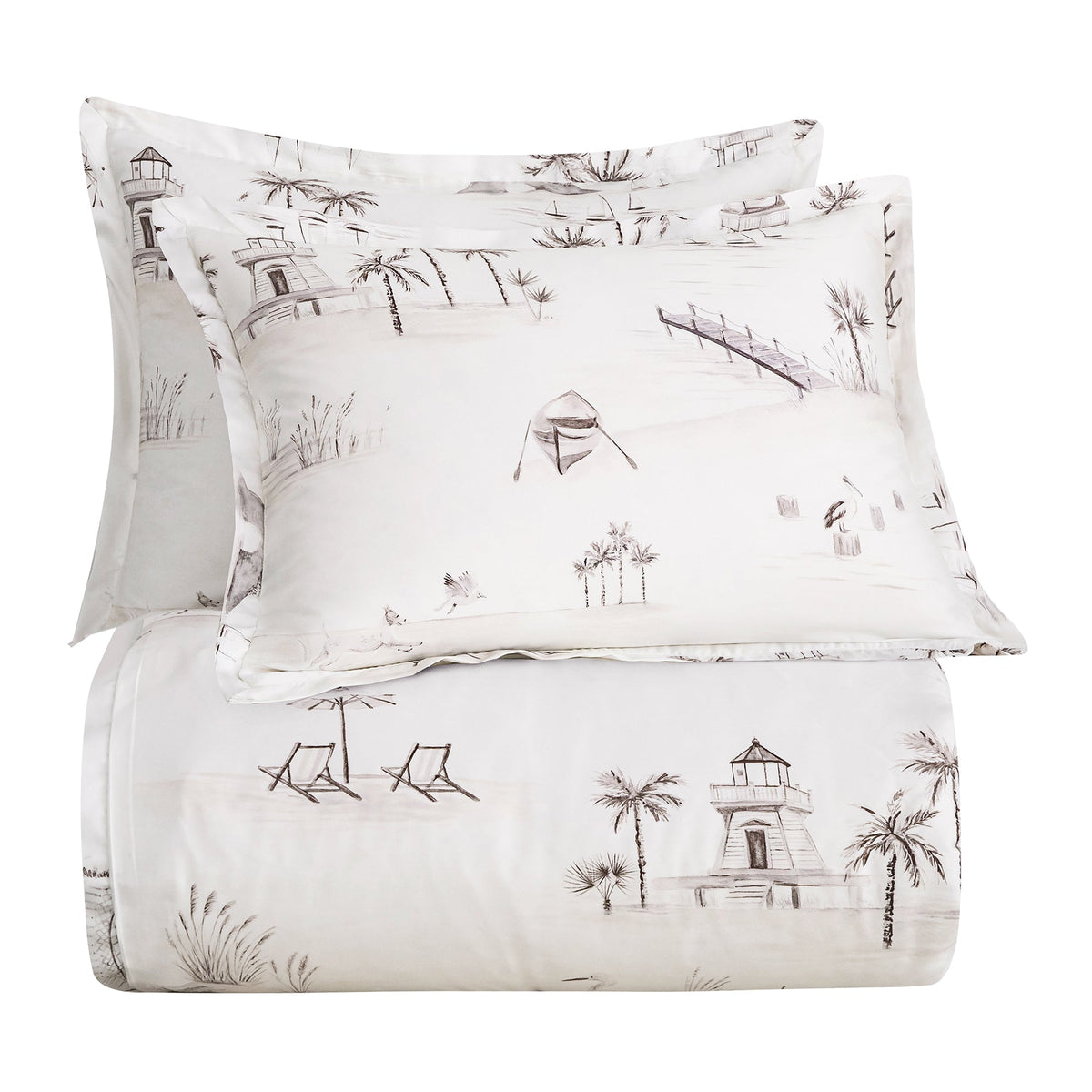 Seaside Eucalyptus Comforter Set, 3 Pc