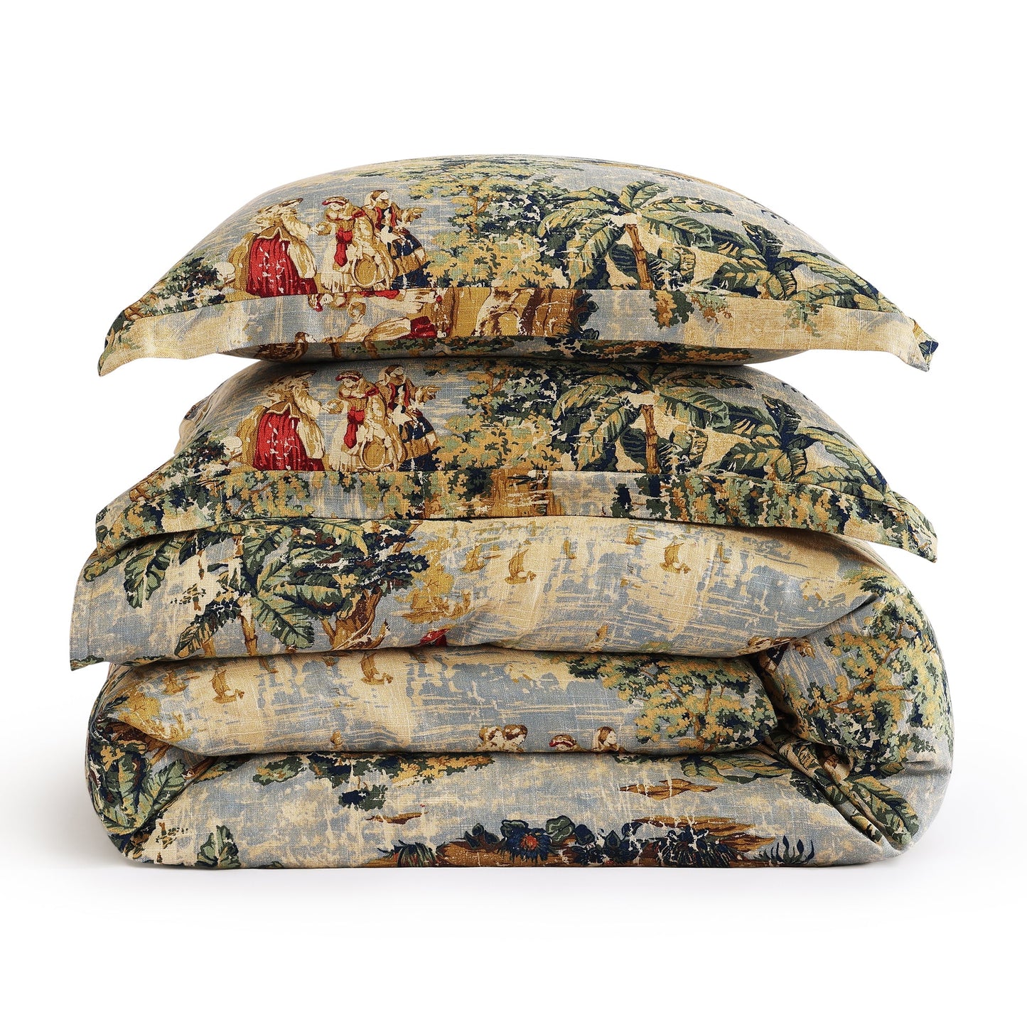 Provence Washed Linen Comforter Set, 3 Pc