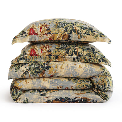 Provence Washed Linen Comforter Set, 3 Pc