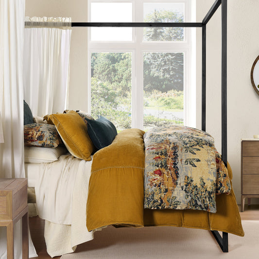 Provence Washed Linen Comforter Set, 3 Pc