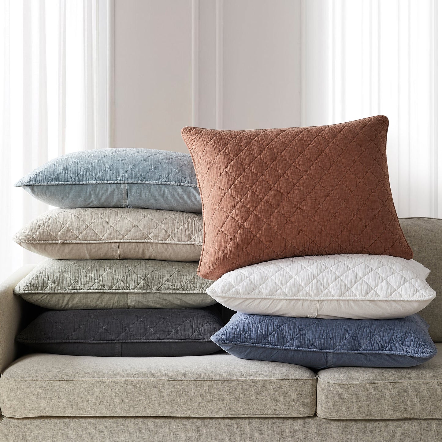 Stonewashed Cotton Gauze Pillow Sham