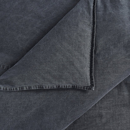 Stonewashed Cotton Canvas Duvet Cover Set, 2 Pc